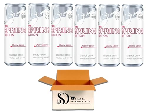 Spring Edition Cherry Sakura 473 ml Cans Limited Seasonal Energy Drink (6 Cans)
