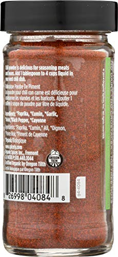 Spicely Organic Chili Powder 1.70 Ounce Jar Certified Gluten Free - Thumbnail 4