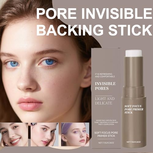 Eraser de poros - Stick minimizante invisible de poros | Control de petróleo de larga duración maquillaje hidratante facial mate para mujeres chicas de boda diarias - imagen 9