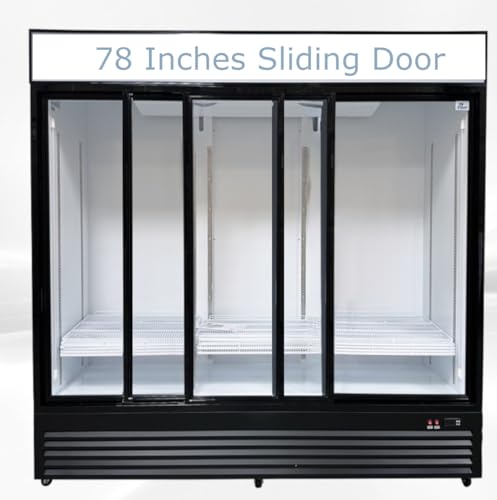 Commercial Refrigerator Glass 3-door Sliding Door NSF Merchandiser 78"Width X29"DX81"H Beverage Drink Cooler,Flower/Floral Refrigerator, ETL,NSF, Upright, Capacity 62 cuft,110V gsc-72