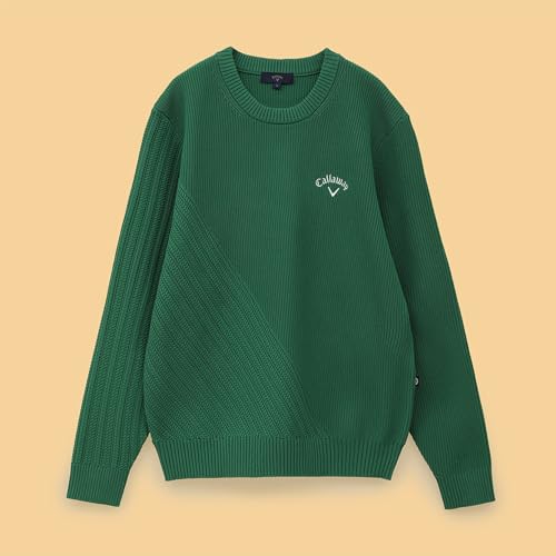 [キャロウェイ] メンズ クルーネックニット (ベーシックロゴ) / ゴルフ セーター / C24218100 1140_グリーン L 6枚目