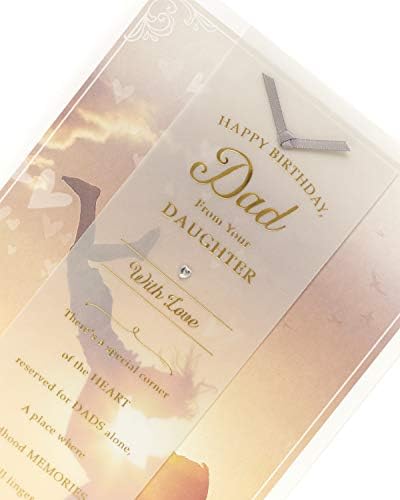 Dad from Daughter Birthday Card - Dad Birthday Card - Sentimental Message Inside