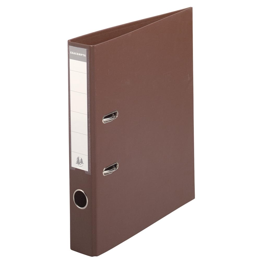Exacompta - Réf. 53546E - Carton de 10 classeurs à levier A4 Prem'Touch - Dos de 50 mm - Mécanique 55 mm - Dimensions extérieures : 32 x 29 x 5 cm - Format à classer A4 - Marron