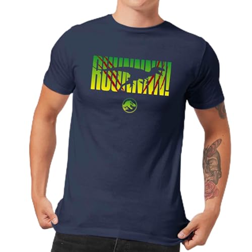 Jurassic Park Run! Men's T-Shirt - Navy M
