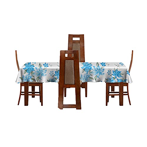 JM Homefurnishings Water and dust with Oil-Proof PVC 4 Seater Table Cover (40X60 Inch Rectangle) (Design NO 0110721)-Rectangular,Polyester,Pack of 1