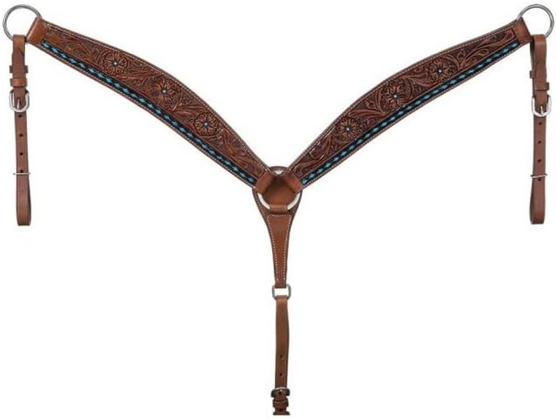 Tough 1 Turquoise Buckstitch Breastcollar Horse Me