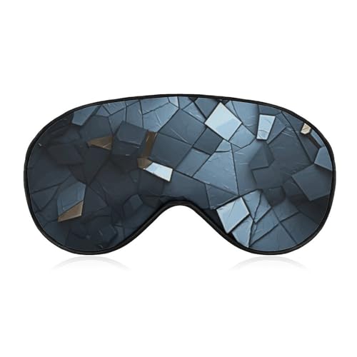 Masque de sommeil doux et respirant haut de gamme motif mosaïque grise