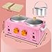 Double Wax Warmer Electric Wax Warmer Professional Machine for Hair Removal, Wax Heater for Paraffin Facial Skin Body Spa Salon Equipment with 100 Waxing Cloth And 50 Removal Wooden Craft Sticks