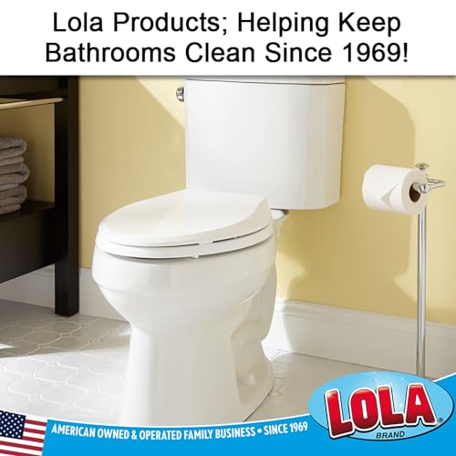 Image of LOLA Toilet Brush and Holder Set, Classic Version, Durable Bristles for Deep Cleaning, w /Compact Space Saving Storage Holder, 1 Pack