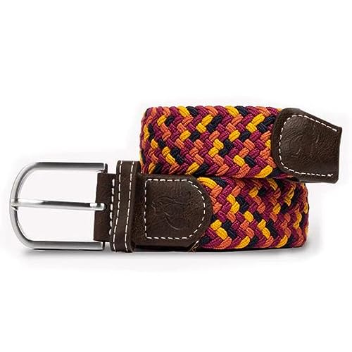 Ceinture Tissée Recyclée Swole Panda Orange et Jaune Zigzag Taille L pour Homme