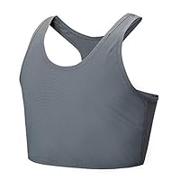 Idtswch Brustbinder für Transgender Brustbinder Half Ftm Binder Brust Kompressions-BH, Grau 167, Mittel