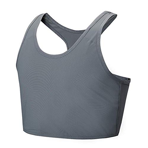 Idtswch Soutien-gorge de compression pour poitrine transgenre, Gris 167., Taille L Cover