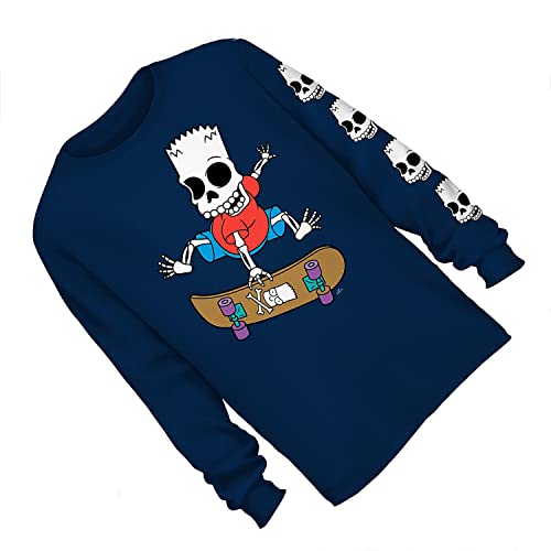 The Simpsons Long Sleeve Shirt Krusty the Clown, Lisa, Bart, Homer Long Sleeve Tee Graphic T-Shirt (Navy, X-Large) by The Simpsons - Used condition - Image 3
