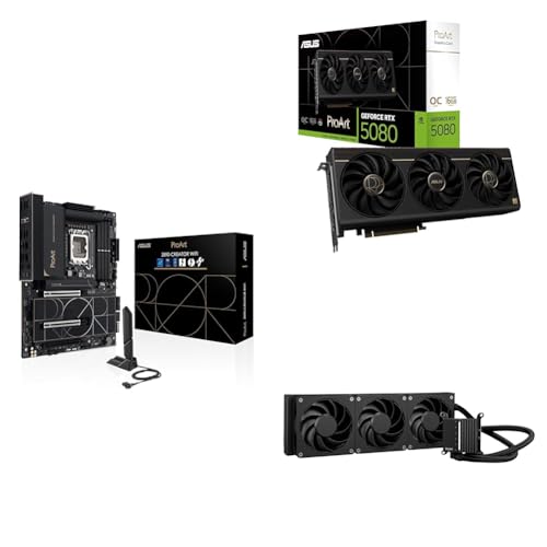 Image of ASUS Bundle of ProArt GeForce RTX 5080 OC Edition Graphics Card + ProArt Z890-CREATOR WiFi LGA 1851 ATX Motherboard + ProArt LC 360 AIO CPU Liquid Cooler