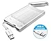 Produktbild ineo 2.5"USB 3.0 Externes Festplatten Gehäuse ohne Werkzeug für 2,5 Zoll 9,5 mm und 7 mm SATA HDD SSD mit UASP-Unterstützung und schraubenlos - Weiß [T2573]