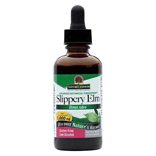 Nature's Answer Slippery Elm | Super Concentrated Herbal Supplement | Soothes Mucous Membranes | Demulcent Herb | Kosher |Gluten Free| Low Organic Alcohol 2oz