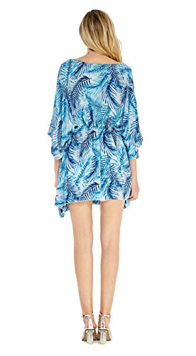 Image of Hawaii Hangover Family Matching Hawaiian Clothes, Simply Blue Leaves | Family matching Hawaiian outfits, Simply Blue Leaves, lightweight rayon, machine washable, tropical leaf print, luaus