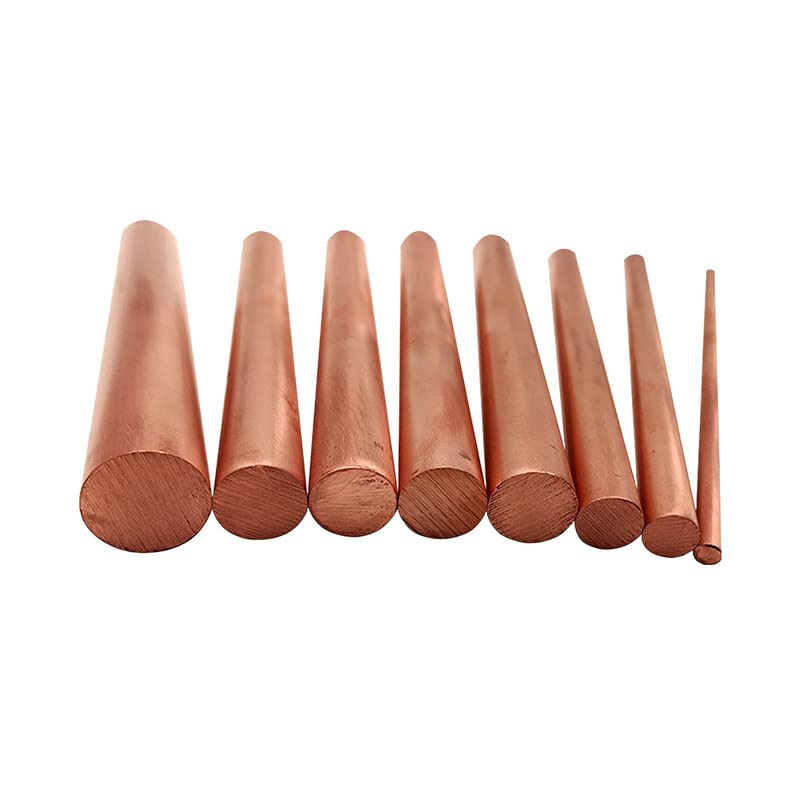 Barre In Rame T2 - 2 Pezzi, Lunghezza 50 Cm, Diametro 5 Mm, Per Lavorazione Metallica Ed Elettrica