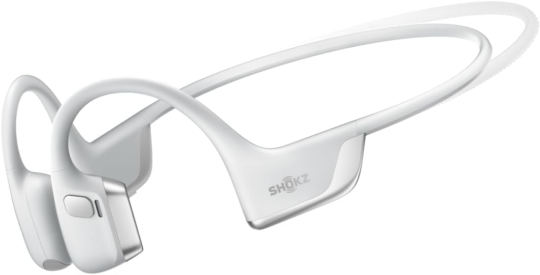 SHOKZ OpenRun Pro 2 Mini Bone Conduction Sports Headphones, Open-Ear Wireless Earphones with Bluetooth 5.3, Noise Cancelling Mics, IP55 Waterproof, 12h Playtime for Running, USB-C Qiuck Charge, Silver