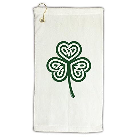 TOOLOUD Celtic Knot Irish Shamrock Micro Terry Gromet Golf Towel 16" x 25" Cover