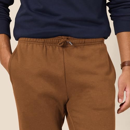 Image of Amazon Essentials Men's Relaxed Fit Fleece Joggers Sweatpants with Drawstring Waist, Tapered Leg, Ribbed Cuffs, Brushed Interior