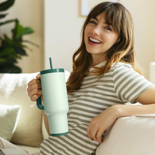 Image of Drinking Bottle with Straw, 1.2 L, Thermal Mug, Cools for 11 Hours, 48 Hours Ice-Cooled, Dishwasher Safe, Thermos Flask, BPA-Free, Coffee Mug To Go