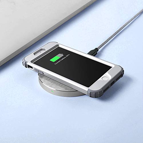 Idweel Iphone 8 Plus Case With Tempered Glass Screen Protector, Iphone 7 Plus Case Purple, 3 In 1 Shockproof Slim Hybrid Heavy Duty Hard Pc Cover Soft Silicone Rugged Bumper Full Body Case, Silver #TOP6