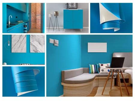 COSMOS STAR™ Vinyl Contact Paper Decorative for Cabinets Countertops Kitchen Shelves Liner Self Adhesive Film Peel and Stick Waterproof Removable Wallpaper (Inches 24 x 50, Matte Blue) (B0B9YCDWRZ) Amazon Price History, Amazon Price Tracker