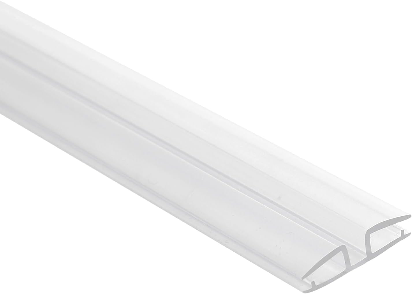 2 Pcs Clear PVC Piano Style Living Hinge, 48 Inch No Screws or Glue for 4-6mm Glass Acrylic, Durable PVC Plastic Hinges for Plexiglass Panels, Golf Cart Windshield Hinge, Acrylic Panels, Glass Hinges