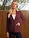 GRACE KARIN Blazer Cardigan Business Dressy Casual, Collared Sweaters for Women, 2025 Fall Fashion Trendy 2XL, Wine