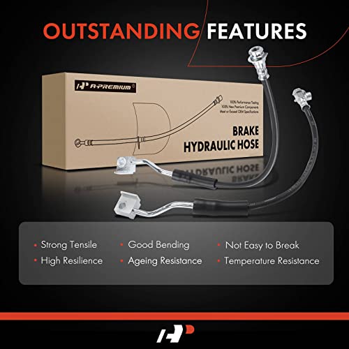 A-Premium Front Driver and Passenger Brake Hydraulic Hose Compatible with Ford Models - For F-150 1990-1996, For Bronco 1990-1992 - Replace# F4TZ2078C by A-Premium - Image 7
