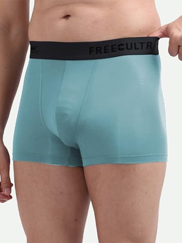 Image of Freecultr Men's Underwear Micromodal Airsoft Trunk - Sweat Proof, Ultra Soft, Anti-Bacterial, No Itch & No Chafing Fabric (Pack of 3) | Mens Underwear Combo Pack of 3