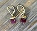 Natural Ruby Earrings -Ruby Gemstone Cube Drop Earrings- July Birthstone Birthday Gift Idea- Handmade- Genuine Ruby Gemstones