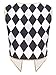 renvena Unisex Womens Mens Clown Circus Performance Vest Fashion White Red Checkerboard Plaid Vest Black Medium