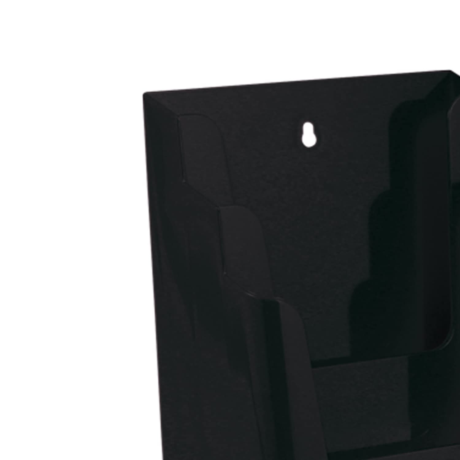 3 Etagen Prospektständer Din A4 Hochformat schwarz / Prospekthalter Flyer Ständer Werbung Aufsteller Theke, Wandmontage