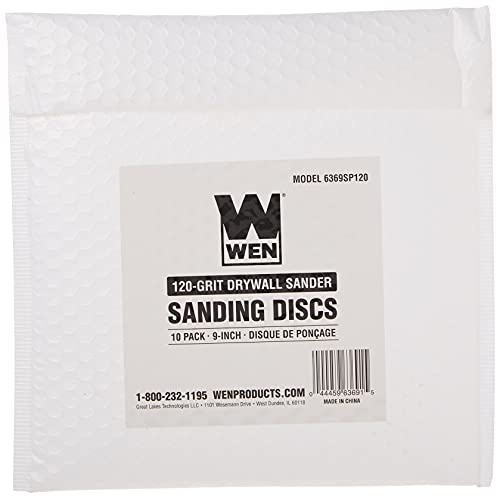 Wen 6369Sp120 120-Grit Hook And Loop 9-Inch Drywall Sander Sandpaper, 10-Pack #TOP5