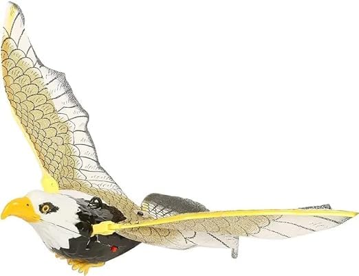 V21® Flying Eagle Bird Toy with Flapping Wings, Battery Operated, White and Yellow-picture-26