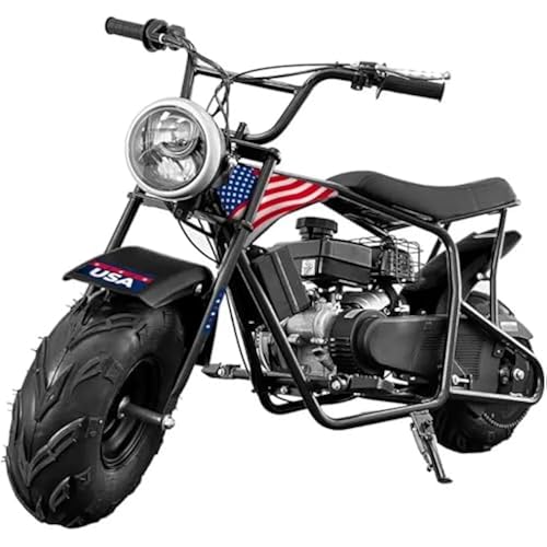 XtremepowerUS Mini Bike 4-Stroke Gas Prowered Off Road Trail Bike Dirt Mini Motorcycle Ride on 99cc 3.5HP Blue (Black)