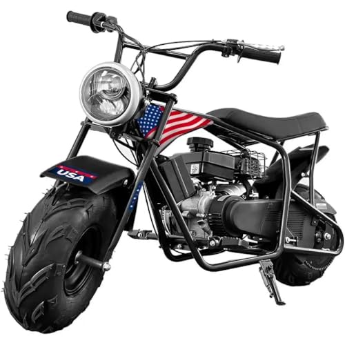 XtremepowerUS Mini Bike 4-Stroke Gas Prowered Off Road Trail Bike Dirt Mini Motorcycle Ride on 99cc 3.5HP Blue (Black)