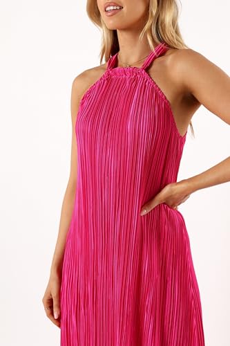 Image of Petal & Pup Women's Melody Plisse Halter Maxi Dress