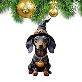 Decoración Flexible: Sirve como llavero para mochilas, colgante de bolso fashion, adorno para coche y hogar, además de colgador multifuncional. Integra el espíritu festivo y el estilo cotidiano mediante el diseño de perro Halloween.