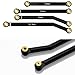 EPINON Aluminum High Clearance Chassis Links and Steering Links and Skid Plate Set for 1/24 Axial SCX24 JLU Bronco C10 Base Camp Upgrade Parts (Black)