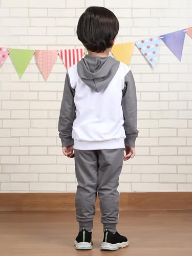Image of POLKA TOTS 100% Cotton Co-Ord Joggers for Kids | Trendy Sweatshirt & Joggers Set | All Season Wear for Kids, Toddler & Newborn | Soft & Breathable Dress for Boys & Girls | from 6 Months to 8 Years