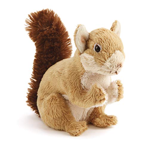 DEMDACO Gathering Squirrel Light Brown Children's Plush Beanbag Stuffed Animal Toy