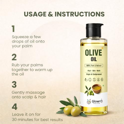 Image of Extra Virgin Cold Pressed Olive(Jaitun) Oil for Hair & Skin | Ideal for Baby Massage (200 ml)