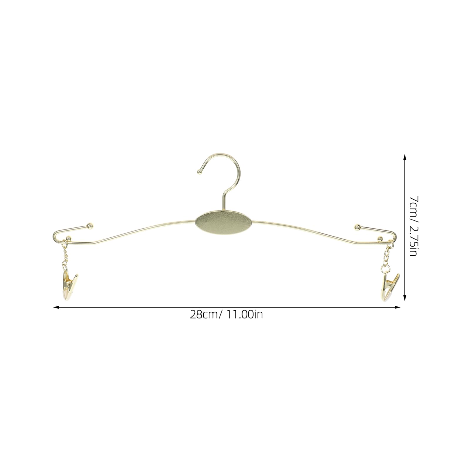 Metallkleiderbügel mit Clips Gold für BHS und Dessous