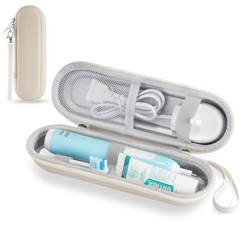 Image of Toothbrush Travel Case for Oral B / Oral-B Pro 1000 1500 5000 7000 7500 and Philips Sonicare 4100 1100 5300 5100 6100 6500 / iO Series Electric Toothbrush, Hard Protective Storage Bag (Starlight)