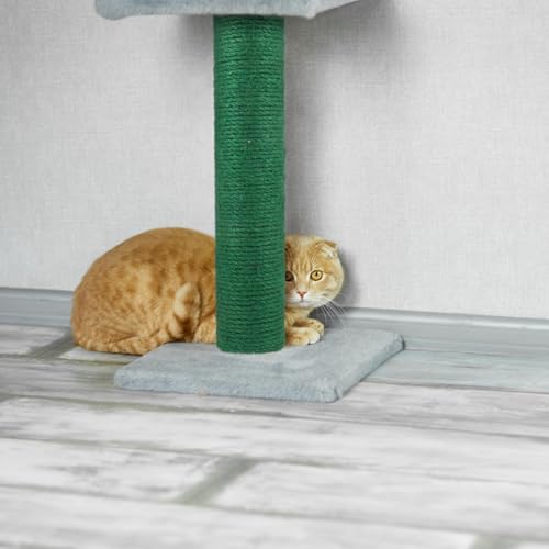 Poste para rascador de gatos popetpop de madera con cuerda de sisal miniatura 3