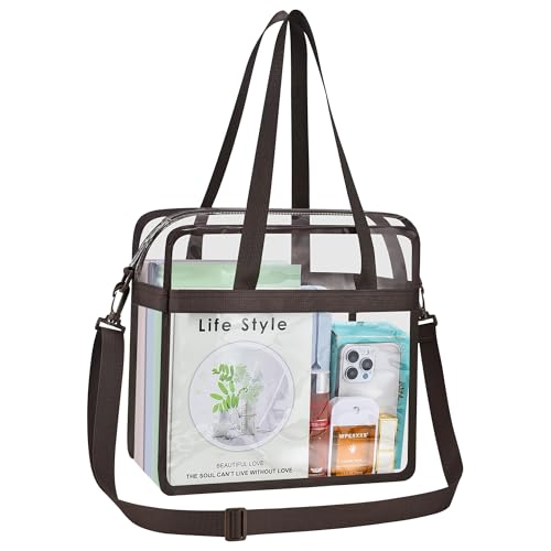 USPECLARE Clear Tote Bag for Stadium Events, 12x6x12 Transparent Stadium