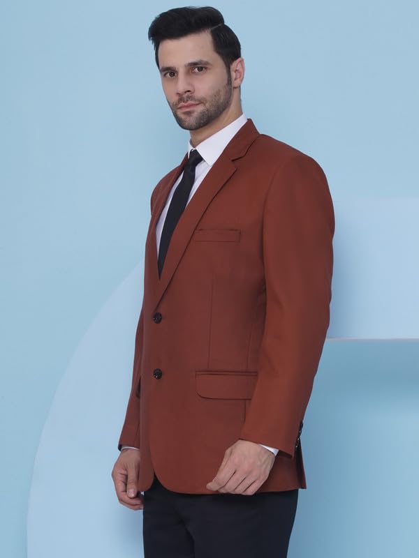 Image of FAVOROSKI Tuxedo Formal Blazers for Men with 2 Pockets | Rayon Slim Fit Single Breasted Blazer | Semi Ethnic Wear Tuxedos | Solid Tuxedo Blazers in Shawl Collar | Blazer for Wedding, Festive, Formal
